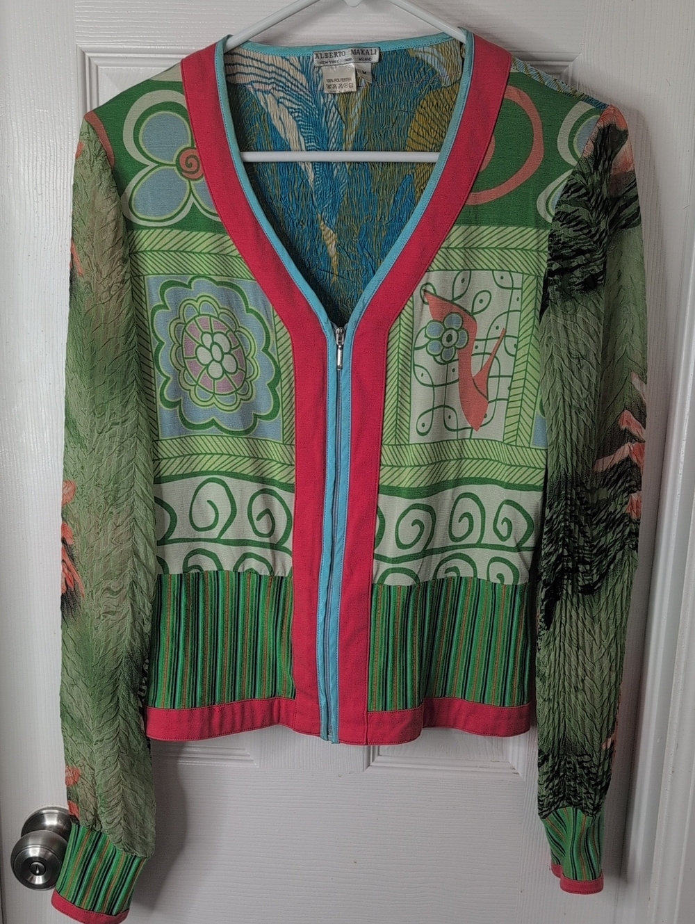 Alberto Makali Multicolored  Textured Print Top Size M